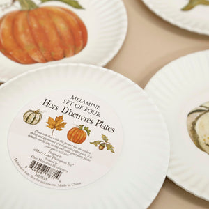 Autumn Hors D'Oeuvre Melamine Plates / Set of 4