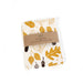 Hand Printed Tea Towel / Autumn Leaves and Acorns