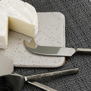 Azura Hammered Stainless 3pc Cheese Set