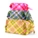 Baggu 3D Large Zip Pouch / Pink Star Plaid