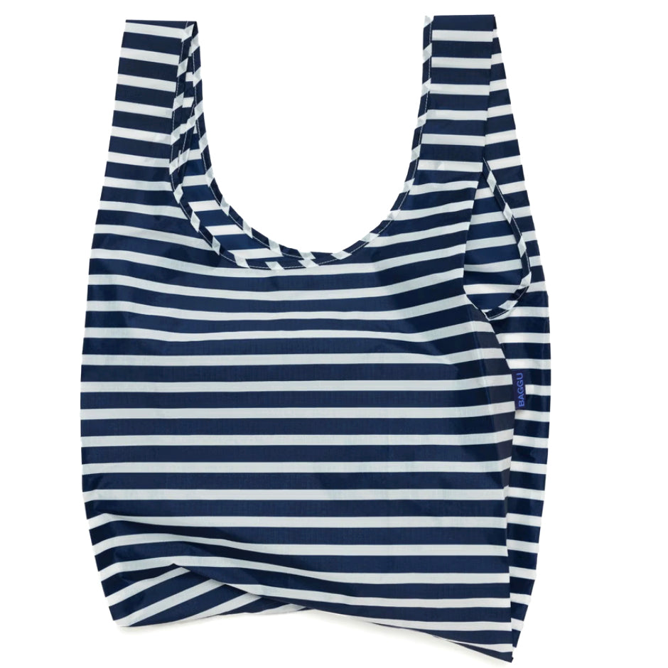 Big Baggu Grocery Bag / Navy Stripe