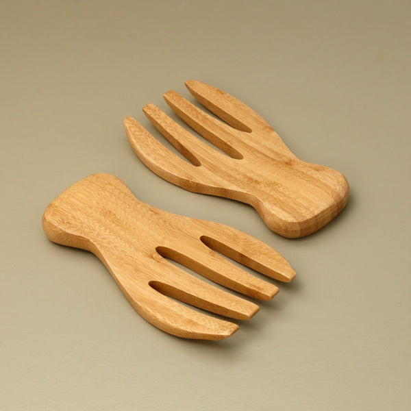 Bamboo Salad Serving Hands