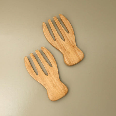 Bamboo Salad Serving Hands