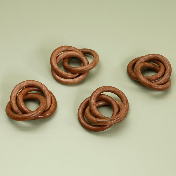 Wood Bangles Napkin Rings  / 4pc