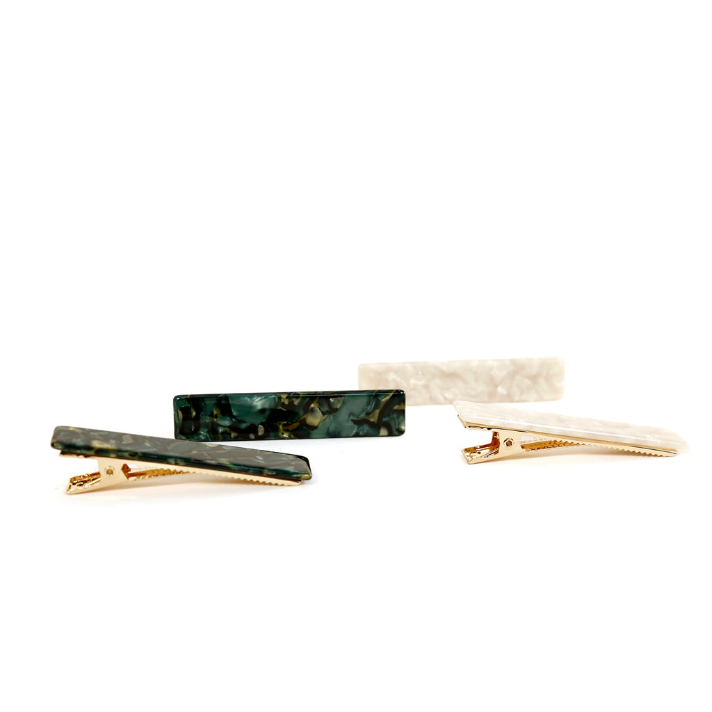 Acetate Barrettes / Oasis