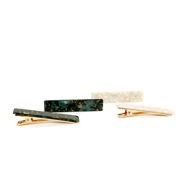 Acetate Barrettes / Oasis