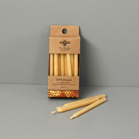 Big Dipper Beeswax Standard Birthday Candles / 12pc