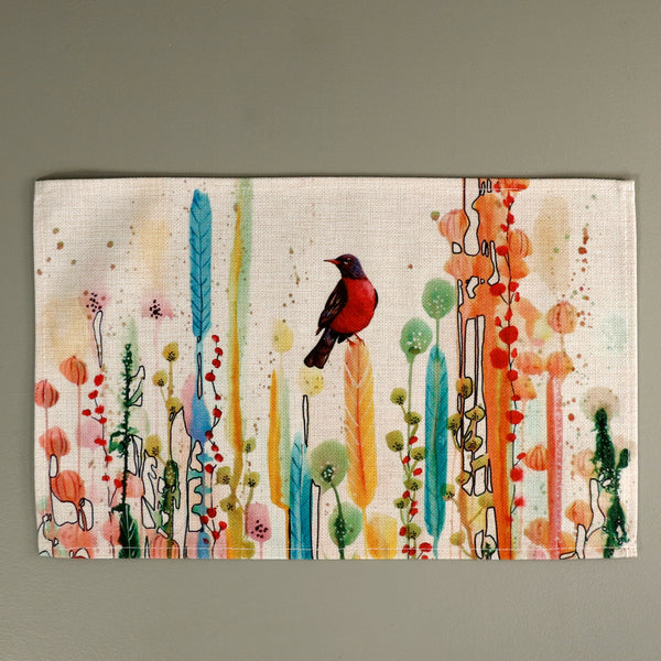 Watercolor Bird Placemat / Design D