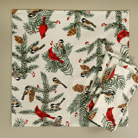 Birds & Boughs Cotton Napkins / 4pc Set