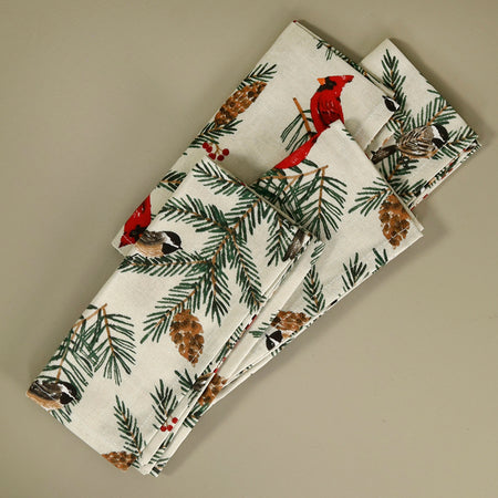 Birds & Boughs Cotton Napkins / 4pc Set