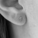 Gold Plated Birthstone Stud Earrings / August / Peridot