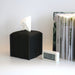 Vegan Leather Tissue Box Cover / Black