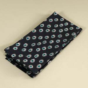 Block Print 4pc Napkin Set / Rosa Navy