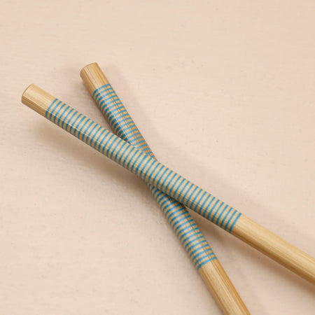 Blue Bamboo Chopsticks / One Pair
