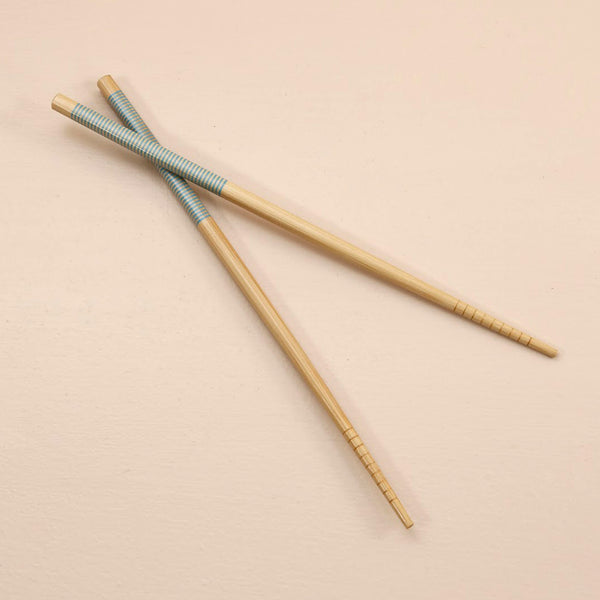 Blue Bamboo Chopsticks / One Pair