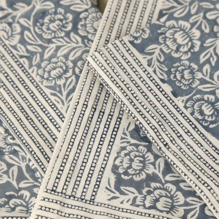 Blue Foliage Cotton Napkins / 4pc