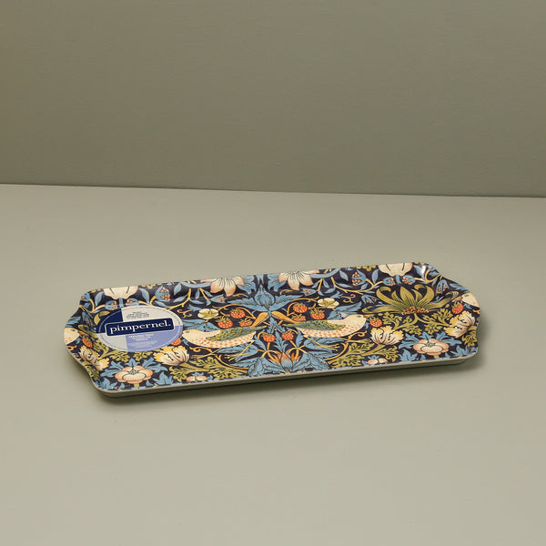 William Morris Strawberry Thief Melamine Sandwich Tray / Blue