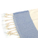 Kalkedon Turkish Cotton Hand Towel / Blue & Natural