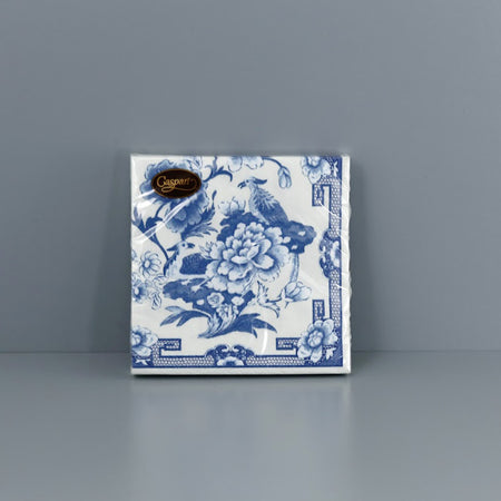 Caspari Paper Luncheon Napkins / Blue And White Floral