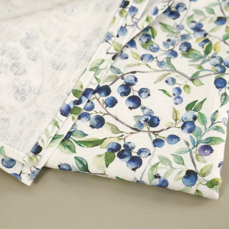 Blueberries Linen Tablecloth
