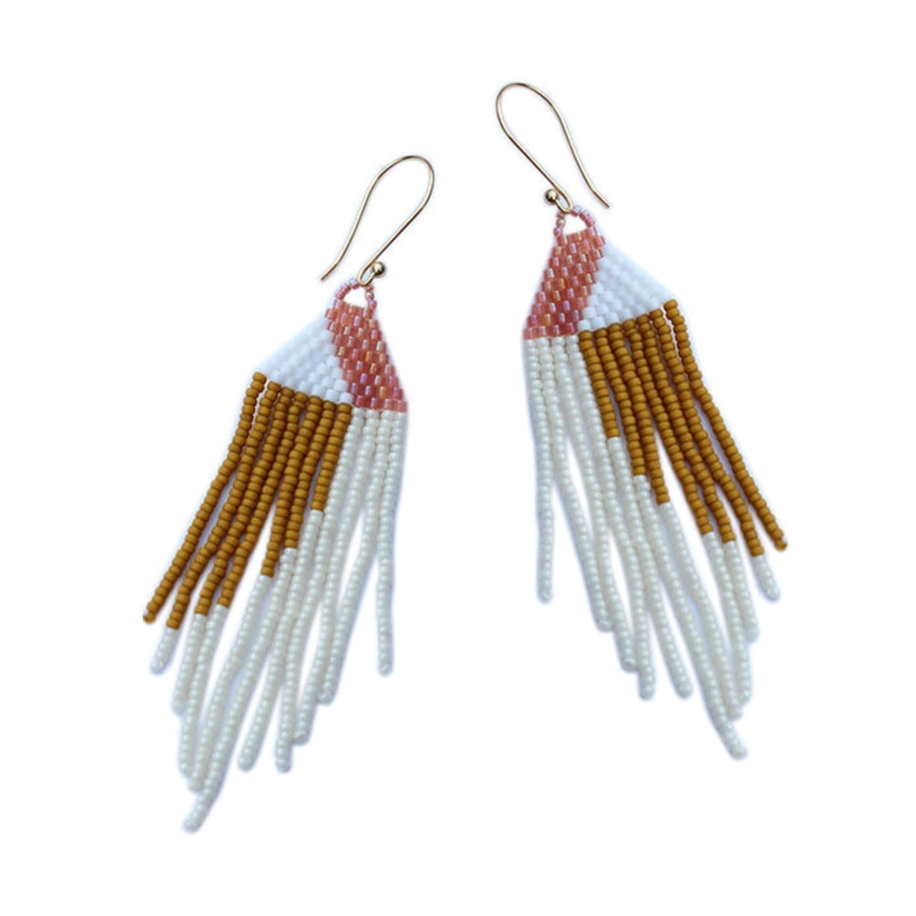 Quattro Earrings / White