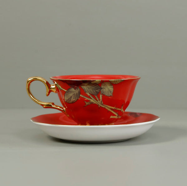 Bone China Tea Cup & Saucer / Gold Rose