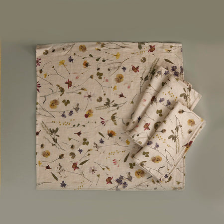 Botanical Linen Napkins / 4pc Set