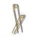 Raw Brass Loop Hair Pin / Short