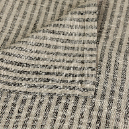 Brittany Black Linen Rectangle Tablecloth