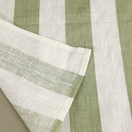 Broad Stripe Linen Table Runner 18" x 90"