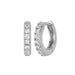 CZ Sterling Silver Huggie Hoop Earrings