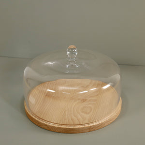 Cake Dome w/ Wood Plate