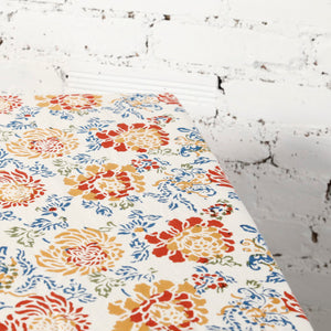 Canton Flower Block Print Tablecloth