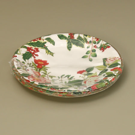 Caspari Paper Salad & Dessert Plates / Christmas Chinoiserie