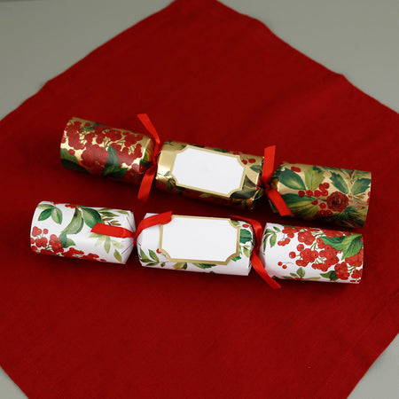 Caspari Holly Chintz Christmas Crackers