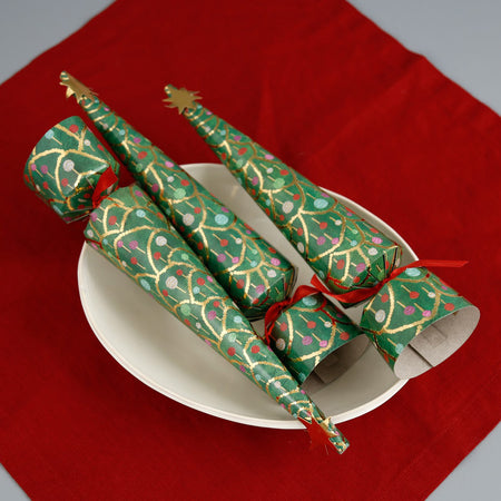 Caspari Merry & Bright Christmas Cone Crackers