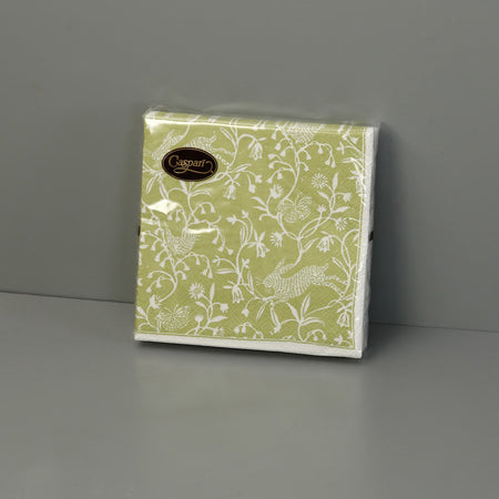 Caspari Paper Cocktail Napkins / Hedgerow Moss
