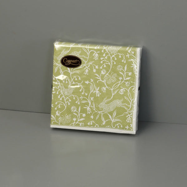 Caspari Paper Cocktail Napkins / Hedgerow Moss