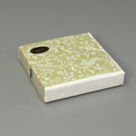 Caspari Paper Cocktail Napkins / Hedgerow Moss