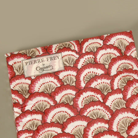 Caspari Paper Cocktail Napkins / Pontchartrain Scallop Red