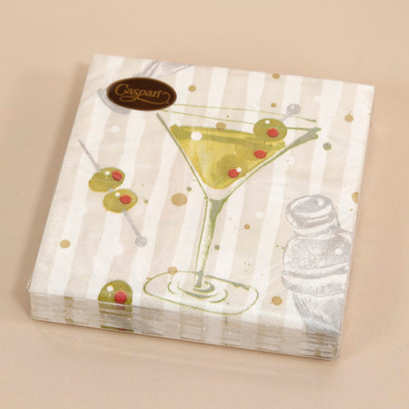 Caspari Paper Cocktail Napkins / Speakeasy