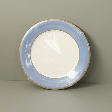 Caspari Paper Dinner Plates / Watercolor Blue