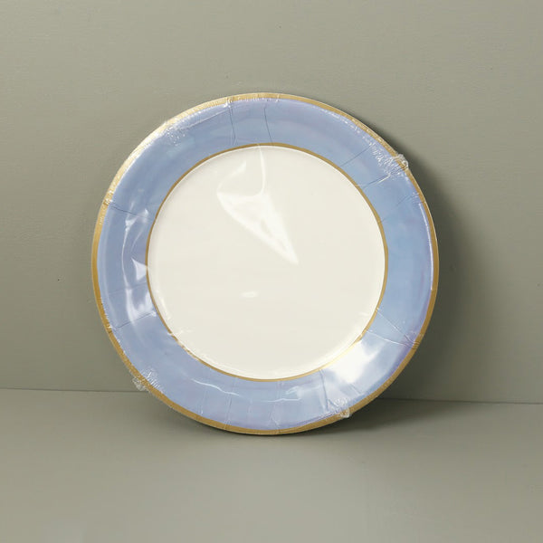 Caspari Paper Dinner Plates / Watercolor Blue