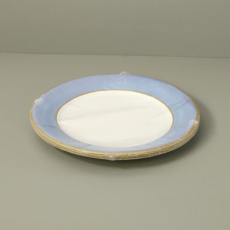 Caspari Paper Dinner Plates / Watercolor Blue