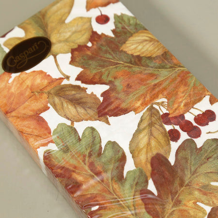 Caspari Paper Guest Napkins / Autumn Leaves