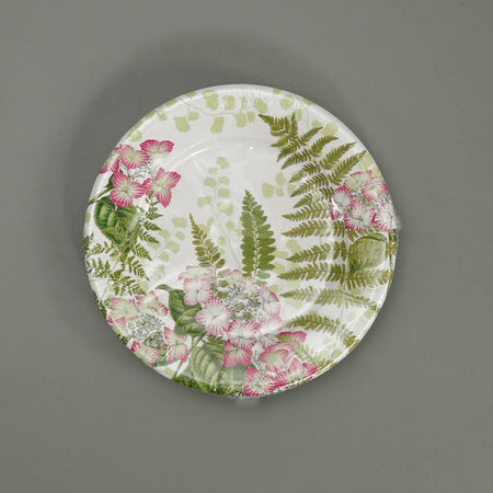 Caspari Paper Salad & Dessert Plates / Fern Garden