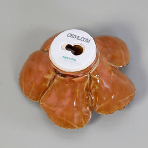 Ceramic Flower / Burnt Orange Poppy