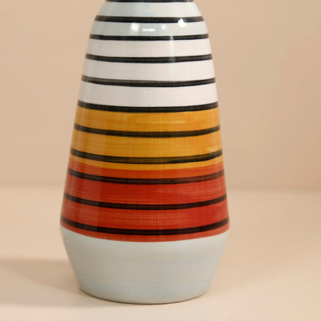 Ceramic Cruet / Tall Multicolor Stripes