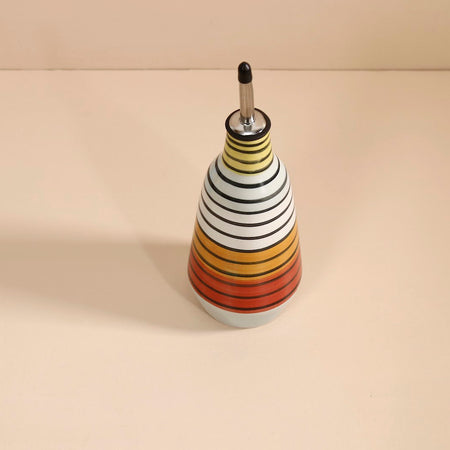 Ceramic Cruet / Tall Multicolor Stripes