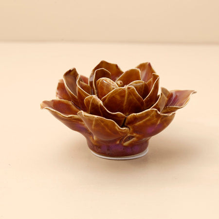 Ceramic Flower / Caramel Violet